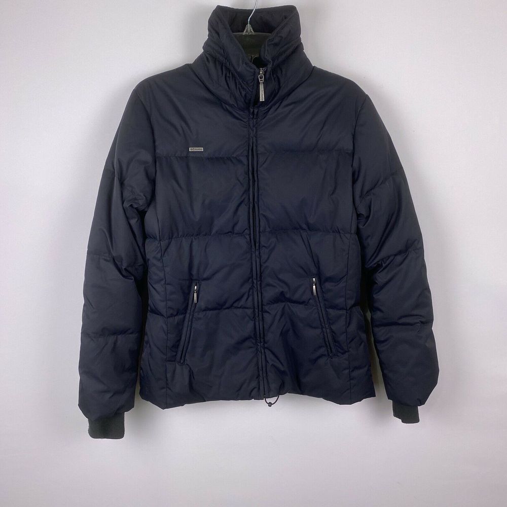 Columbia Black Puffer Down Feather Jacket Winter